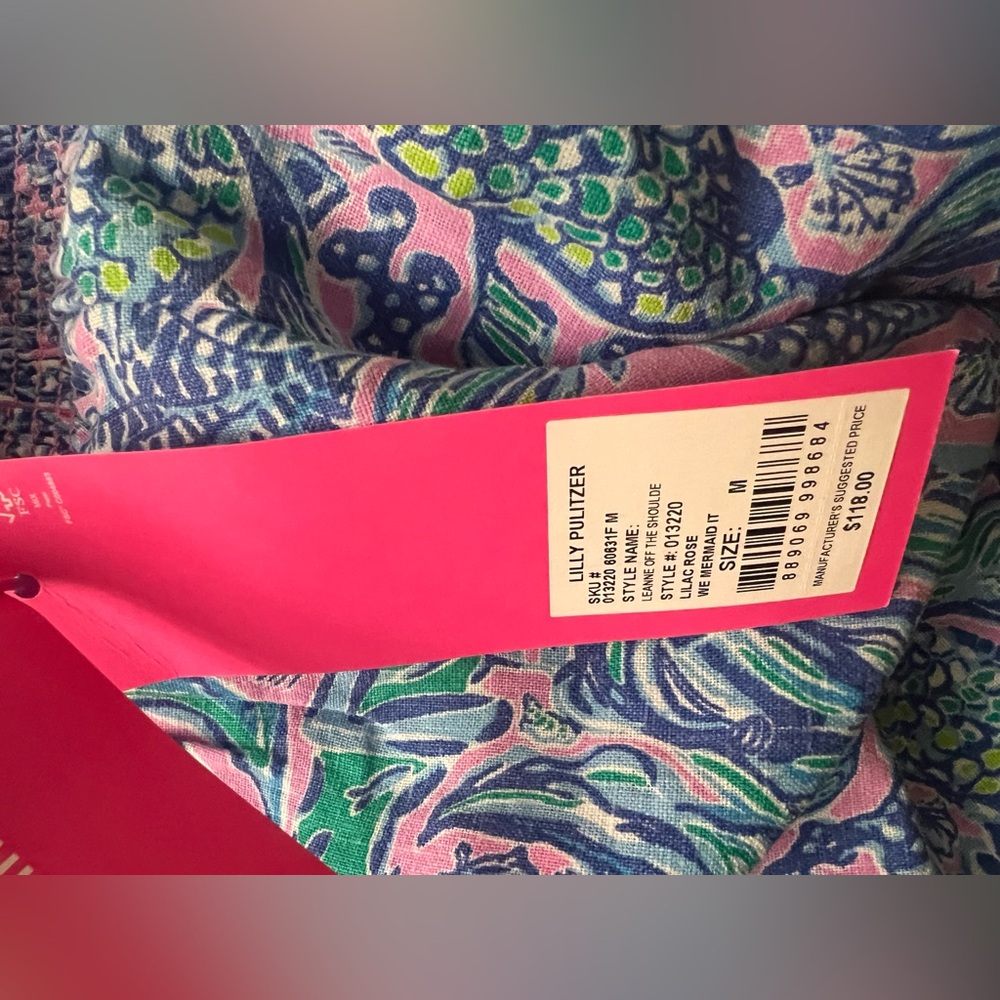Lilly Pulitzer Leanne Off the Shoulder We Mermaid It - Picture 5 of 5